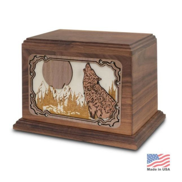 3D Art Wolf Urn